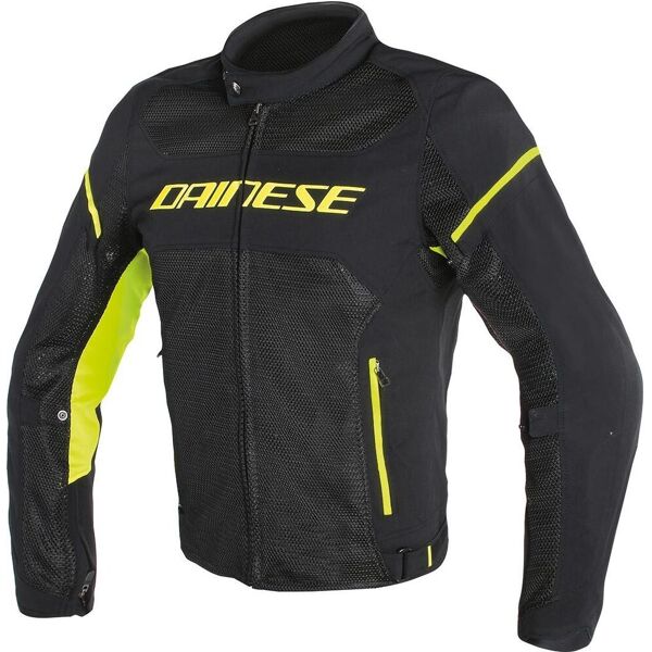 dainese air frame d1 tex giacca moto in tessuto nero giallo 44