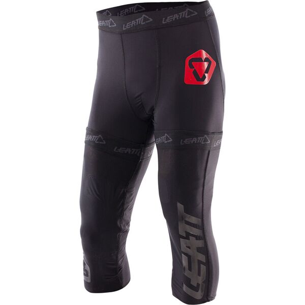 leatt knee brace pantaloncini corti nero rosso xl 2xl