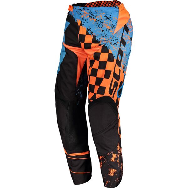 scott 350 track pantaloni motocross 2018 blu arancione 32