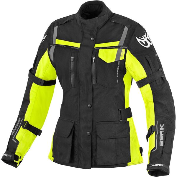 berik torino impermeabile signore moto tessile giacca nero giallo 44