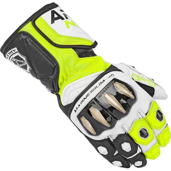 arlen ness sugello guanti moto nero bianco giallo xs