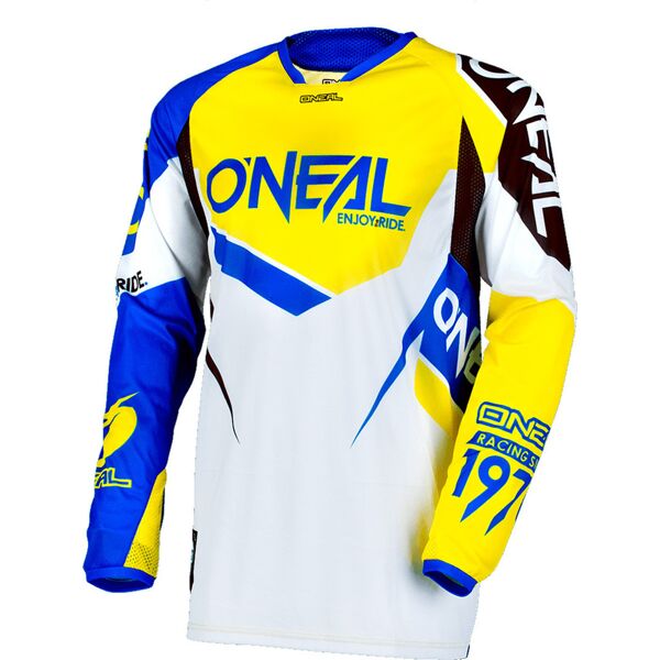 oneal o´neal hardwear flow true jersey blu giallo s
