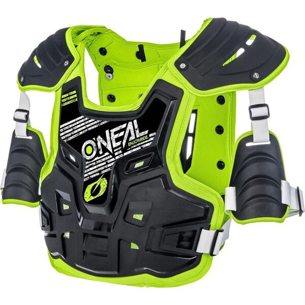 oneal o`neal pxr pettorine moto cross nero verde unica taglia