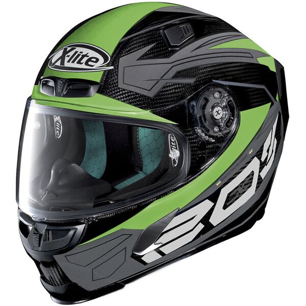 x-lite x-803 ultra carbon tester casco nero verde 2xs