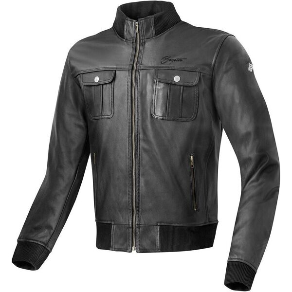 bogotto brooklyn giubbotto moto in pelle nero 46