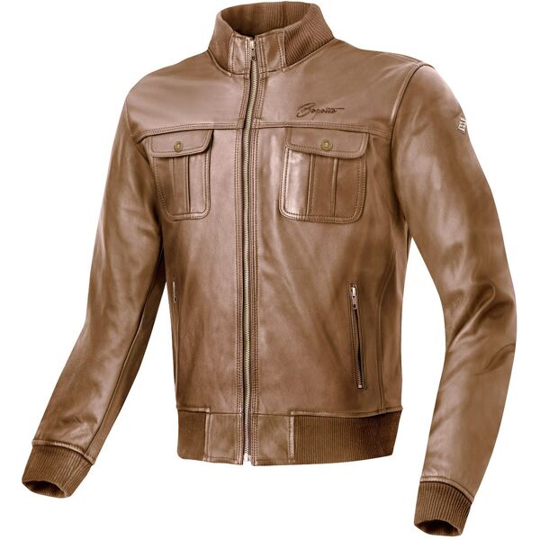 bogotto brooklyn giubbotto moto in pelle marrone 50