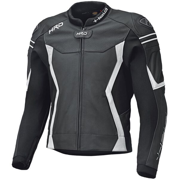 held street 3.0 giubbotto moto in pelle nero bianco 56