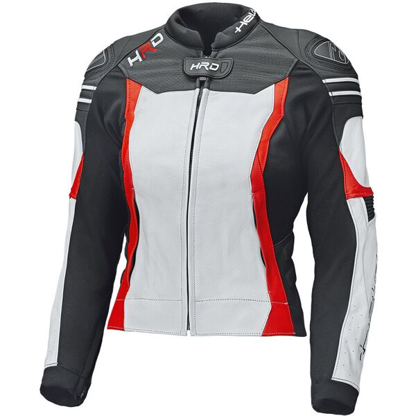 held street 3.0 giubbotto moto in pelle donna bianco rosso 46