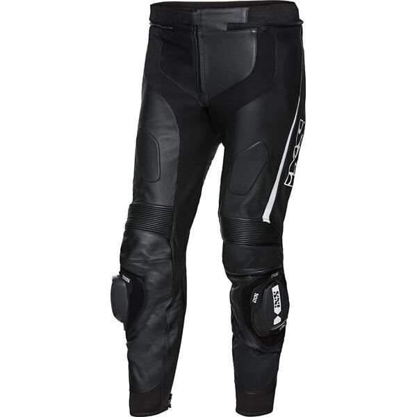 ixs x-sport ld rs-1000 pantaloni in pelle moto nero bianco 34