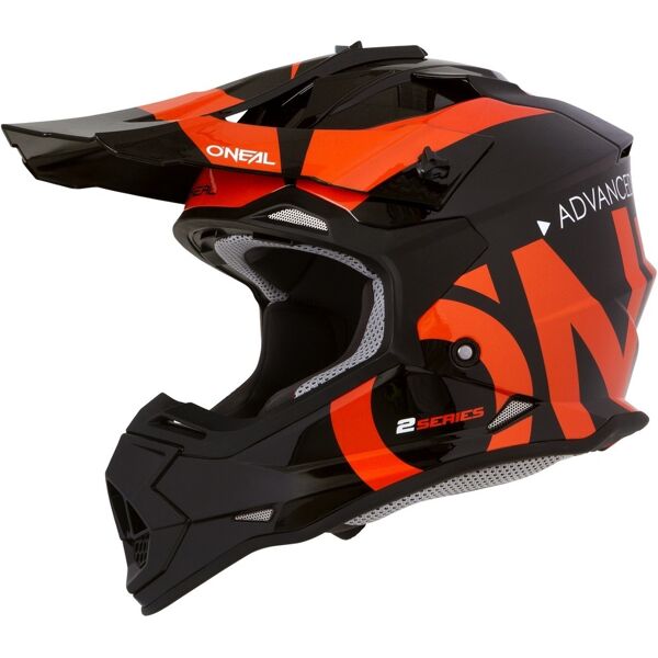 oneal 2series rl slick casco da motocross giovanile arancione m