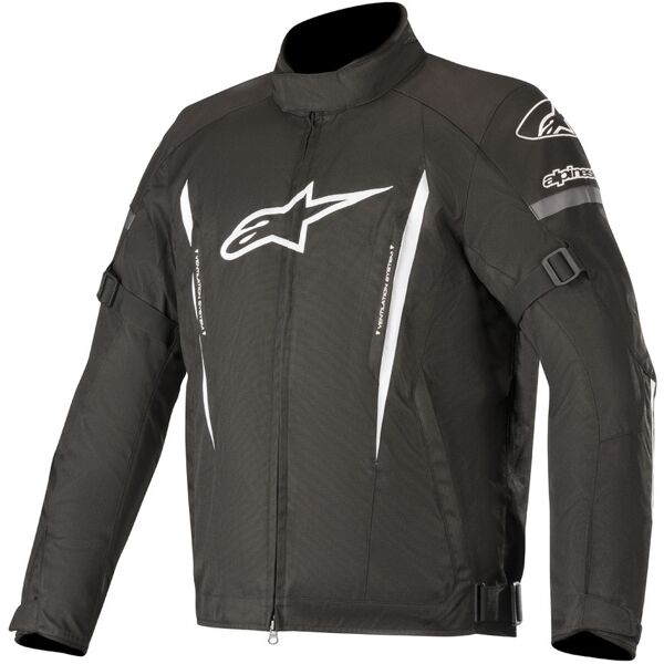 alpinestars gunner v2 giacca tessile impermeabile per moto nero bianco 2xl