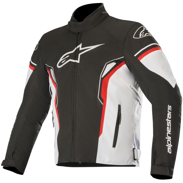 alpinestars t-sp-1 giacca tessile per moto impermeabile nero bianco rosso s