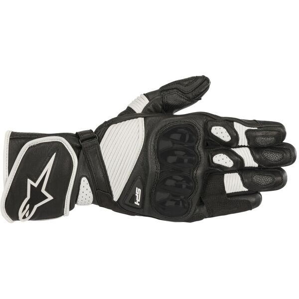 alpinestars sp-1 v2 guanti moto in pelle nero bianco 3xl