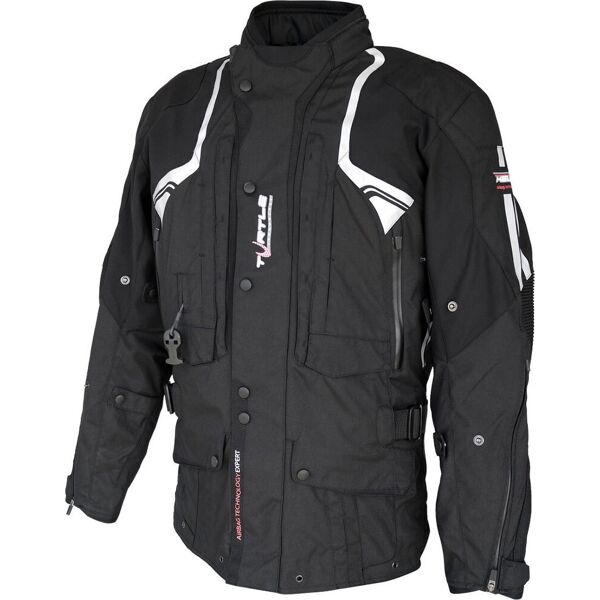 helite touring 2.0 giacca in tessuto per moto airbag nero 4xl