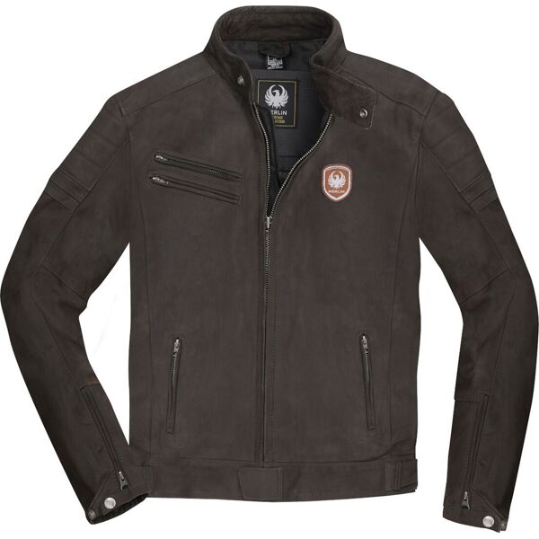 merlin alton giubbotto moto in pelle marrone l