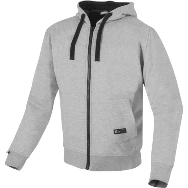 merlin hamlin giacca con cappuccio con zip del motociclo grigio 3xl