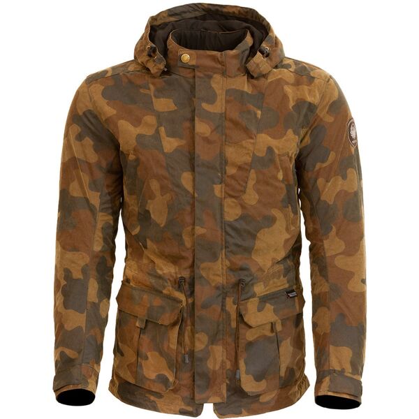 merlin belmot camo giacca cerata moto marrone m