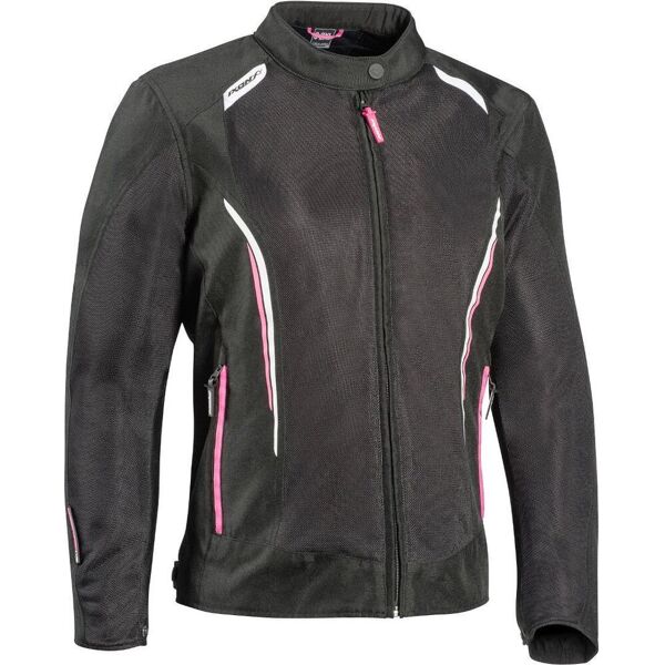 ixon cool air-c giacca donna moto tessile nero bianco rosa 5xl