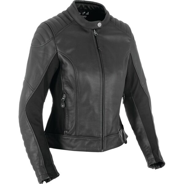 oxford beckley ladies giacca in pelle moto nero 40