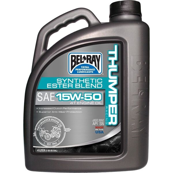 bel ray bel-ray thumper racing 15w-50 olio motore 4 litri