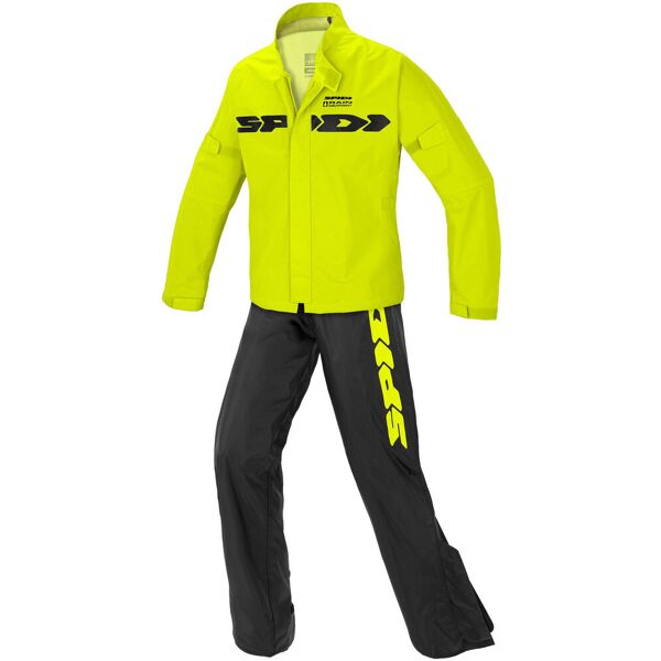 spidi sport rain kit 2-piece moto rainsuit nero giallo l