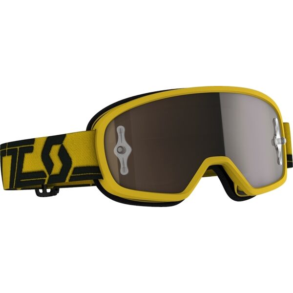 scott buzz pro chrome occhiali da motocross per bambini nero giallo unica taglia