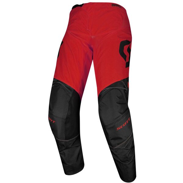 scott 350 track regular pantaloni motocross nero rosso 34