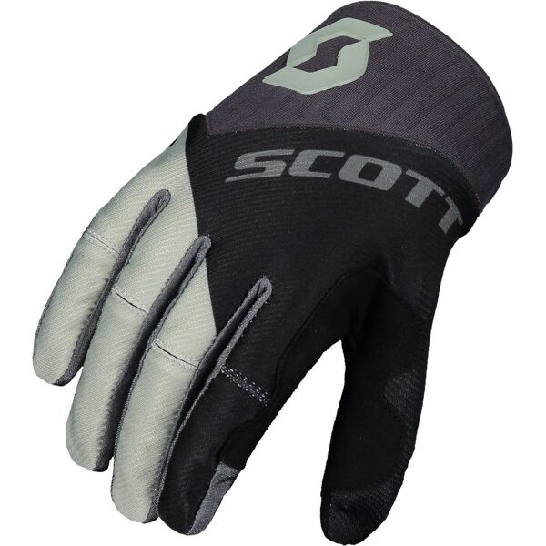 scott 450 angled regular guanti motocross nero grigio m