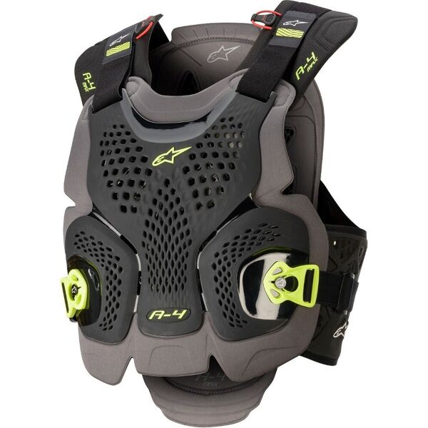 alpinestars a-4 max protettore toracico nero giallo xl 2xl