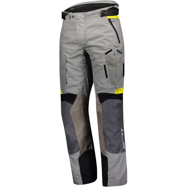 scott dualraid dryo pantaloni tessili motociclistici grigio giallo m