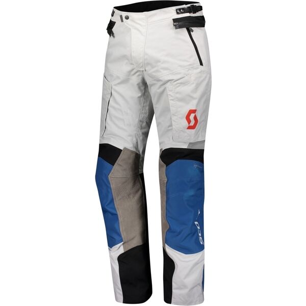 scott dualraid dryo pantaloni tessili motociclistici grigio blu m