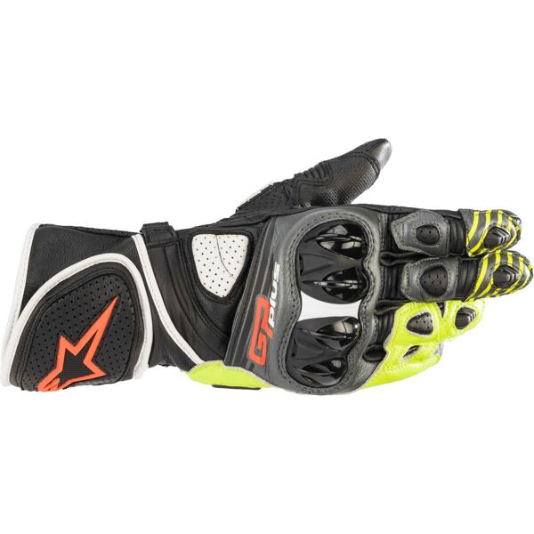 alpinestars gp plus r v2 guanti da moto nero grigio rosso s