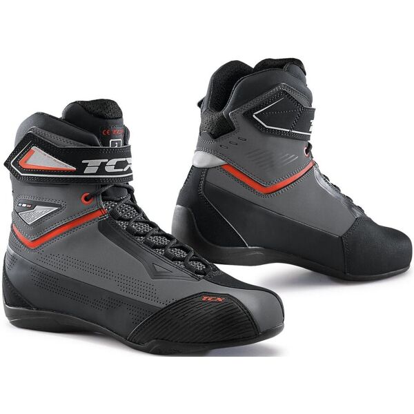 tcx rush 2 air scarpe da moto perforate grigio rosso 36