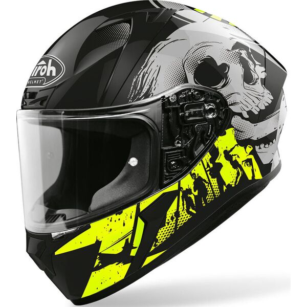 airoh valor akuna casco nero giallo s