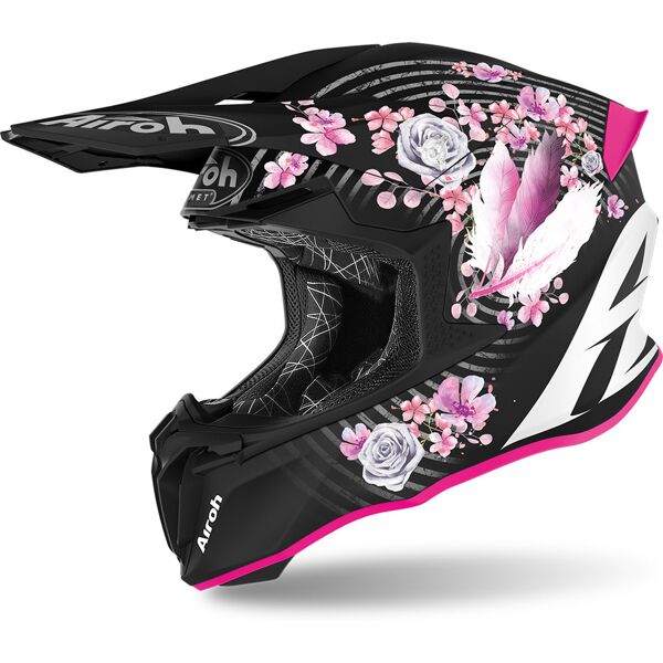 airoh twist 2.0 mad casco motocross nero rosa m