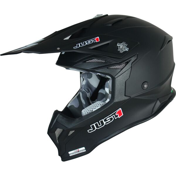just1 j39 solid casco motocross nero m