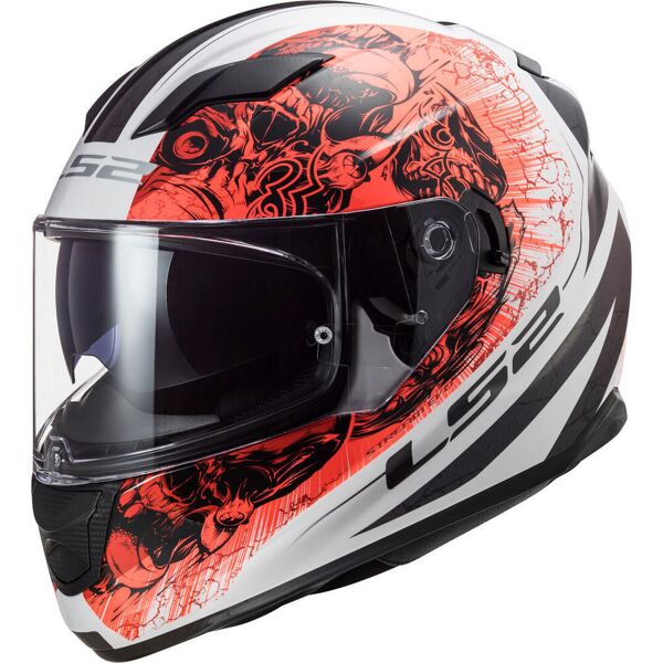 ls2 ff320 stream evo throne casco bianco arancione 2xl