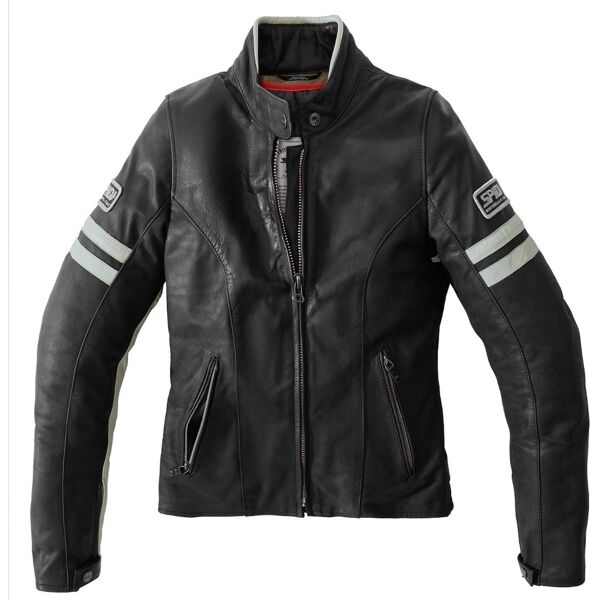 spidi vintage giacca donna in pelle moto nero grigio 44