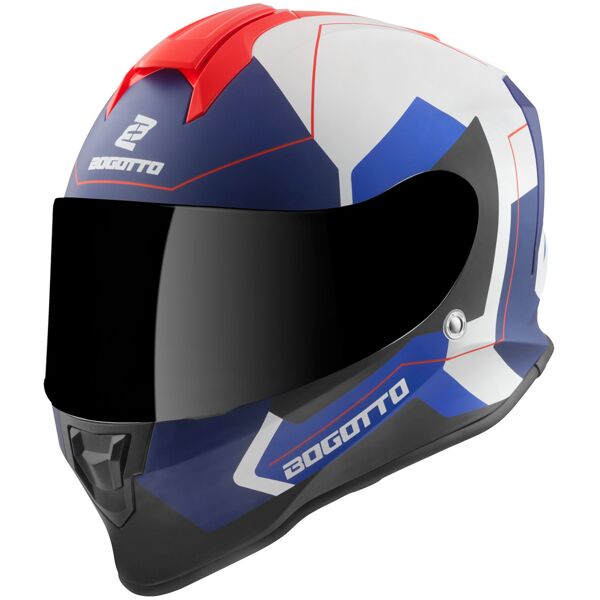 bogotto v151 sacro casco bianco rosso blu m