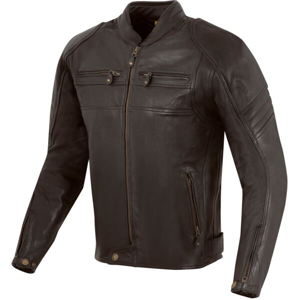 merlin odell giacca in pelle motociclistica marrone s