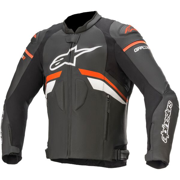 alpinestars gp plus r v3 giacca in pelle motociclistica nero bianco rosso 58