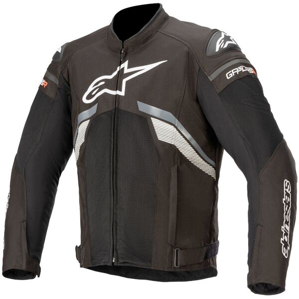 alpinestars t-gp plus v3 air giacca tessile motociclistica nero grigio bianco l