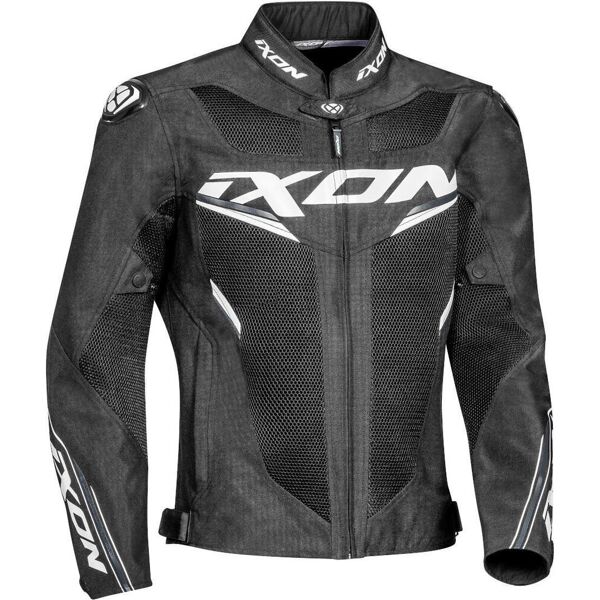 ixon draco giacca tessile motociclistica nero bianco 3xl