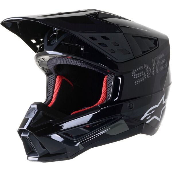 alpinestars s-m5 rover casco motocross nero grigio m