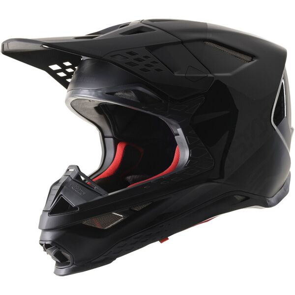 alpinestars supertech s-m8 echo casco motocross nero grigio 2xl