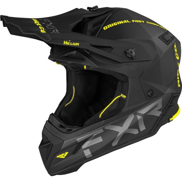 fxr helium ride co casco motocross nero giallo xs