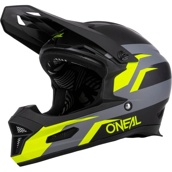 oneal fury stage casco da discesa nero giallo l