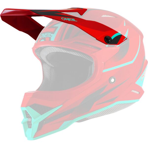 oneal 3series riff 2.0 picco casco rosso unica taglia