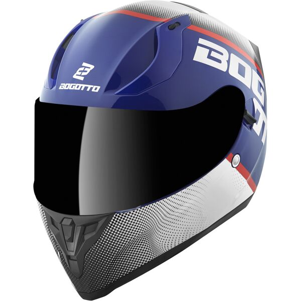 bogotto v128 bg-x casco bianco turchese blu xs