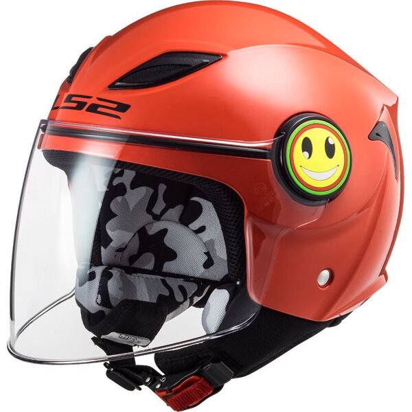 ls2 of602 funny casco jet per bambini rosso s